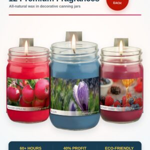 Three crisp Heritage Candle fragrances from the EZFund order taker, priced at $22 each