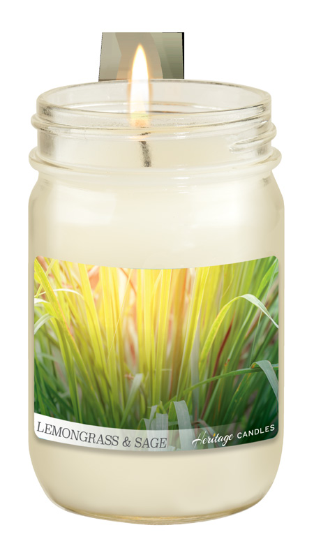 Lemongrass & Sage Heritage Candle, item 439